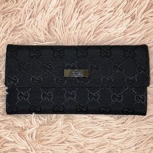 Black Faux Gucci Wallet